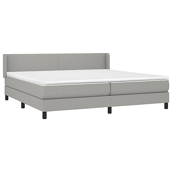 vidaXL Boxspringbett mit Matratze Hellgrau 200x200 cm Stoff 3129577 günstig online kaufen