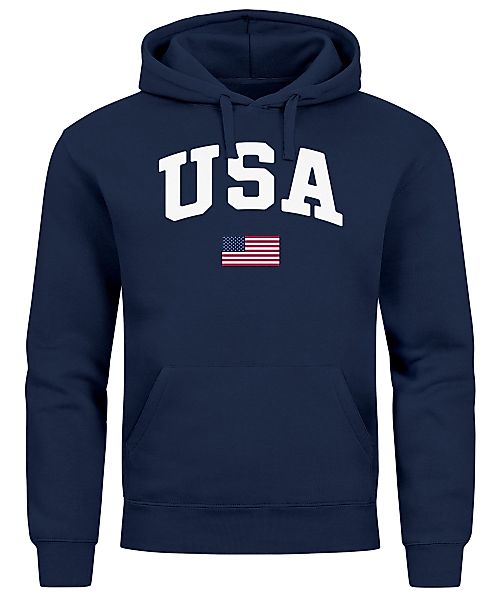 Neverless Hoodie Hoodie Herren USA Schriftzug günstig online kaufen