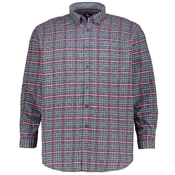 Kingsroad Kariertes Freizeithemd aus Baumwoll-Flanell Farbe grün Größe: 6XL günstig online kaufen