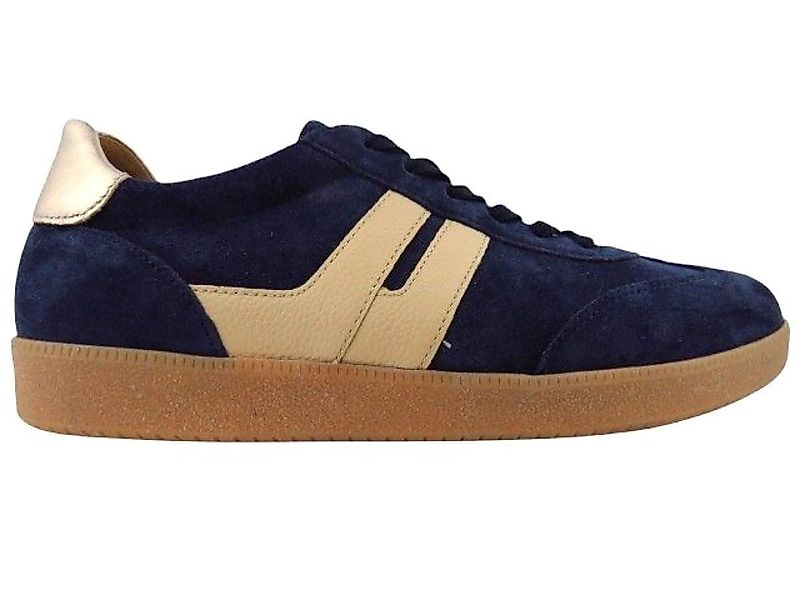 Gabor Velour marine sand Schnürschuh günstig online kaufen