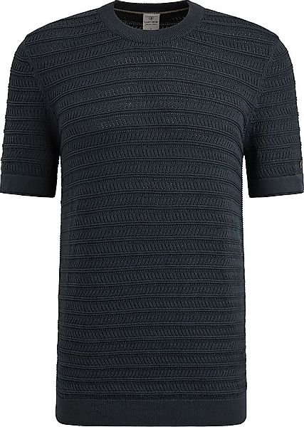 Cast Iron Knitted Jacquard T-shirt Navy - Größe XXL günstig online kaufen