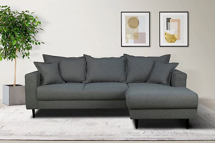 Home affaire Ecksofa "VEYRAS L-Form, hoher Sitzkomfort, Maße B/T/H: 230/150 günstig online kaufen