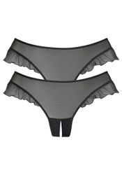 petite fleur gold String-Ouvert 2 Stk. tlg., mit romantischen Rüschen am Be günstig online kaufen