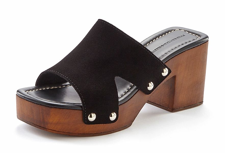 French Connection Pantolette Mule, Sandale, offener Schuh aus Leder mit Blo günstig online kaufen