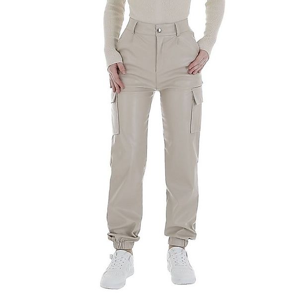 Ital-Design Lederimitathose Damen Freizeit (86365180) Stretch Jogginghose i günstig online kaufen