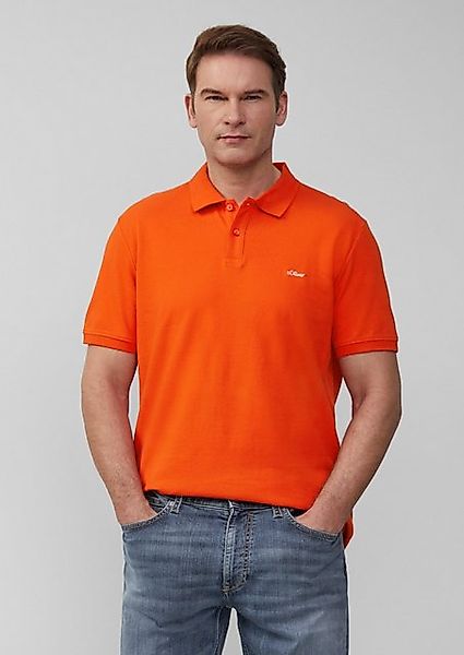 s.Oliver Kurzarmshirt Poloshirt aus Baumwollpiqué Stickerei günstig online kaufen