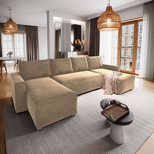 Masseno Ecksofa DENI mit Schlaffunktion U-Form, günstig online kaufen