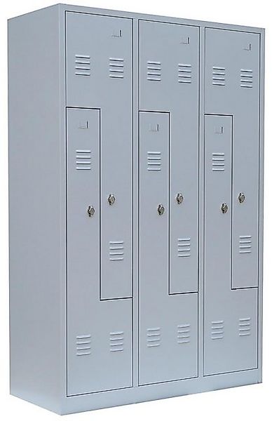 Steelboxx Spind 6er Z-Spind Umkleideschrank Stahl Kleiderspind 180x118,5x50 günstig online kaufen