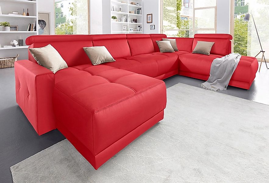 DOMO collection Wohnlandschaft "Ava moderne Sitzheftung mit toller Doppelna günstig online kaufen