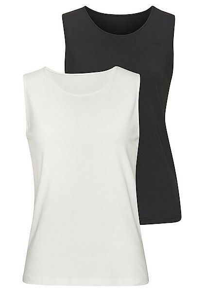 LASCANA Tanktop aus elastischer Baumwoll-Modal-Qualität (2er-Pack) günstig online kaufen