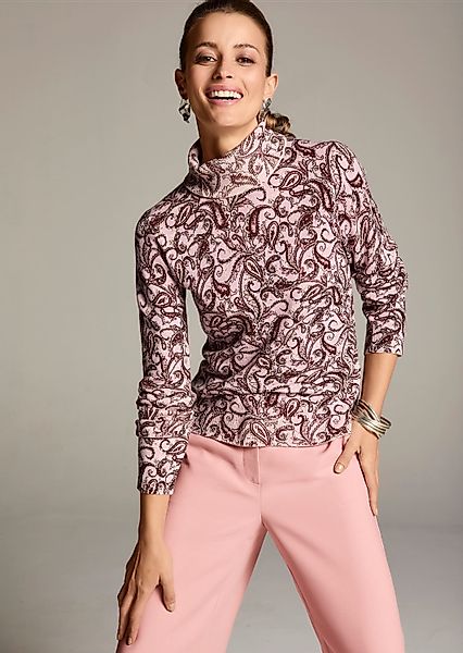 MADELEINE Strickpullover Kaschmir-Pullover mit Unikat-Print günstig online kaufen