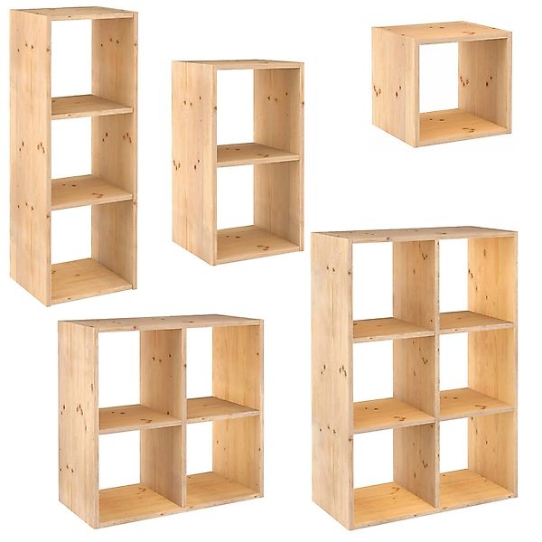Astigarraga Kit Line Standregal Vollholz-Würfelregal - günstig online kaufen