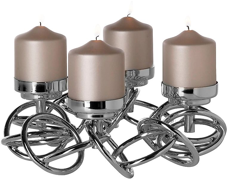 Fink Kerzenleuchter »SONETTE«, (1 St.), Adventskranz, Leuchterkranz, 4-flam günstig online kaufen
