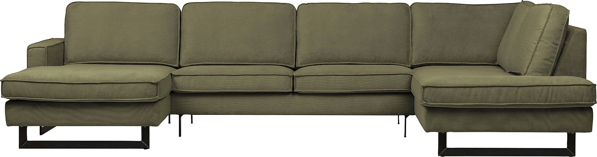 Home affaire Wohnlandschaft "Pinto, 350 cm, U-Form, XXL, mit Ottomanen" Cor günstig online kaufen