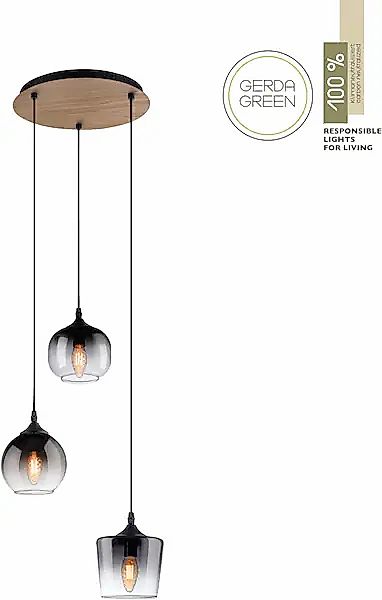 JUST LIGHT Pendelleuchte »GREEN ZEA«, 3 flammig, Leuchtmittel E14   ohne Le günstig online kaufen