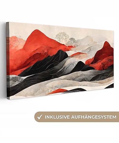OneMillionCanvasses® Leinwandbild Panorama Kunst - Berge günstig online kaufen