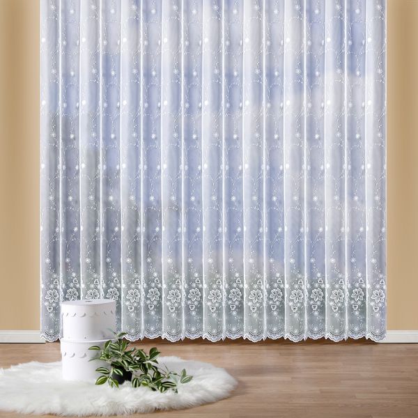 Weckbrodt Gardine "Isabella" Kräuselband 1 Stk. tlg. echte Stickerei, Flore günstig online kaufen