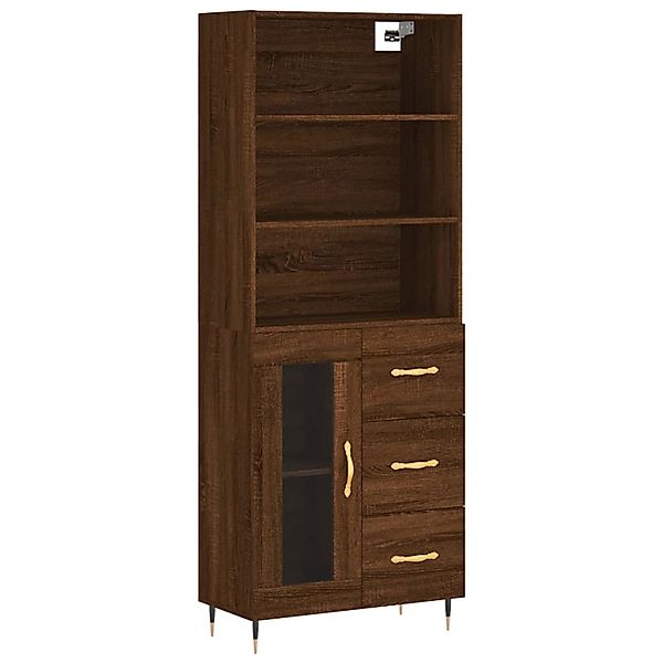 vidaXL Highboard Braun Eichen-Optik 69,5x34x180 cm Holzwerkstoff 3189492 günstig online kaufen