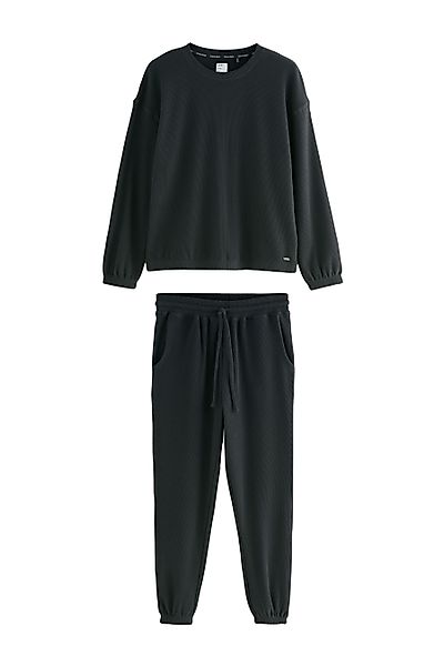 Next Pyjama Kuschliger Langarm-Schlafanzug mit Waffelstruktur günstig online kaufen