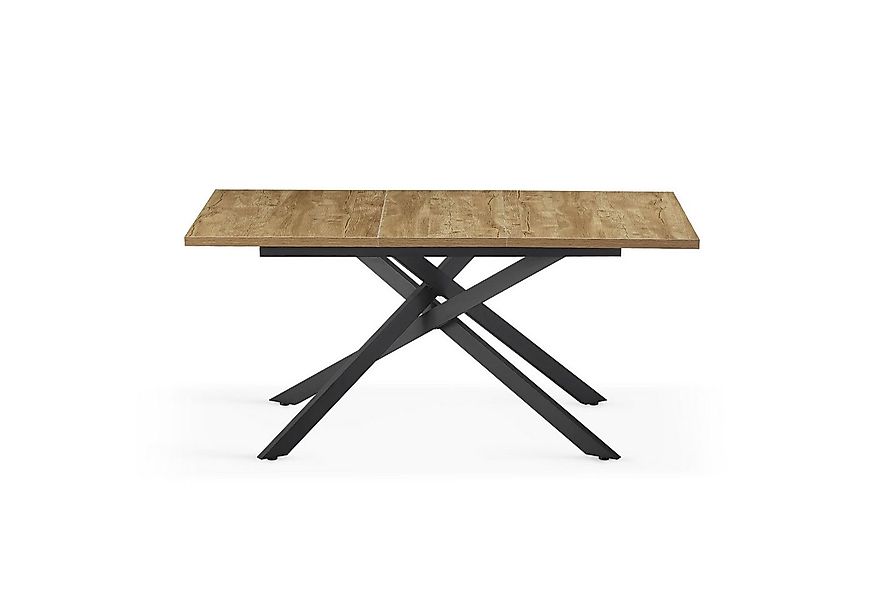 B&D home Esstisch LARS, Metallgestell schwarz oder weiß, ausziehbar 120-160 günstig online kaufen