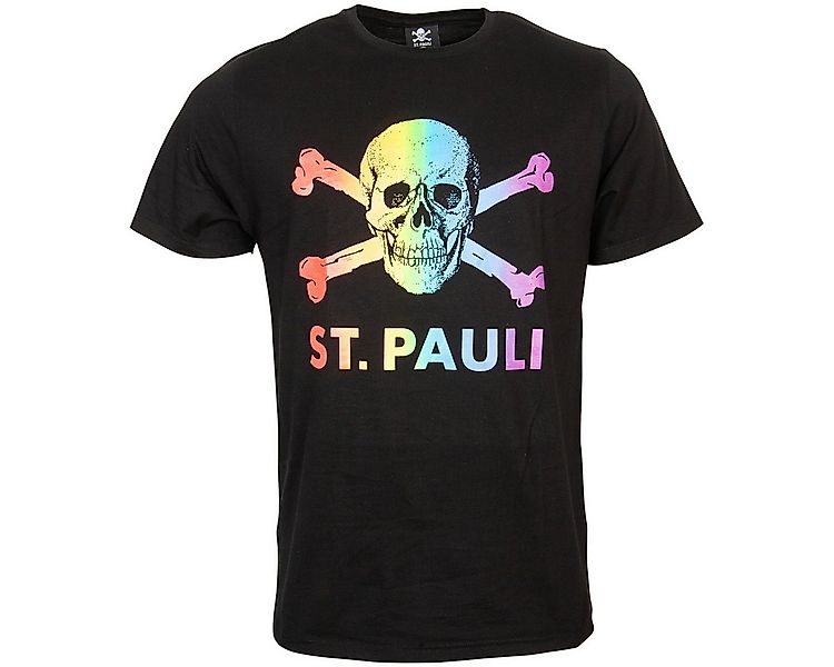 FC St. Pauli T-Shirt T-Shirt Totenkopf mit Muster/Farbe (Regenbogen) günstig online kaufen