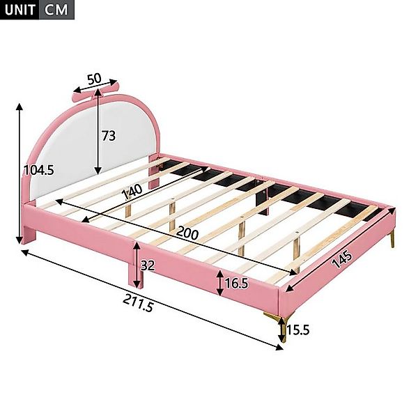 Furnishings Home Polsterbett Kinderbett niedlich romantisch (Set, Bett) günstig online kaufen