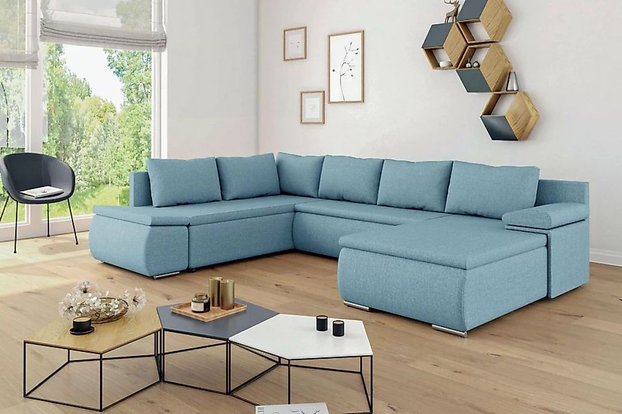 99rooms Wohnlandschaft Nessi, Sofa, U-Form, Wellenfederung günstig online kaufen