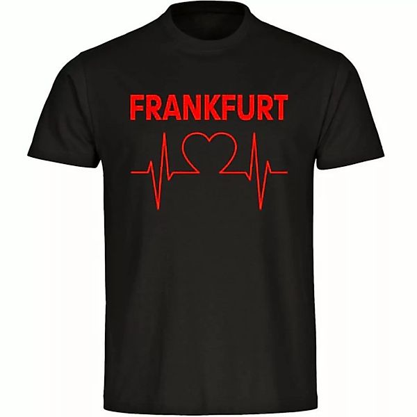 multifanshop T-Shirt Herren Frankfurt - Herzschlag - Männer günstig online kaufen