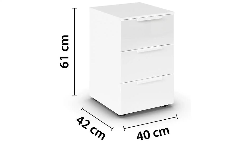 rauch Nachtkommode "Nachttisch Nachtschrank Nachtkonsole FLIPP mit Glasfron günstig online kaufen