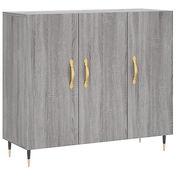 vidaXL Sideboard Grau Sonoma 90x34x80 cm Holzwerkstoff 828090 günstig online kaufen