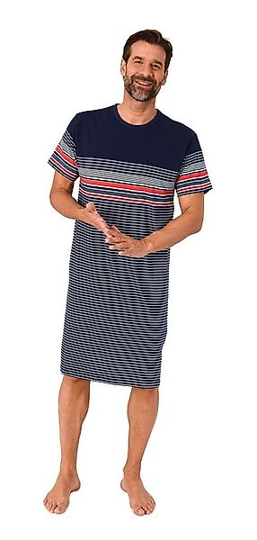 Normann Pyjama Normann Herren kurzarm Nachthemd in Streifenoptik - auch in günstig online kaufen