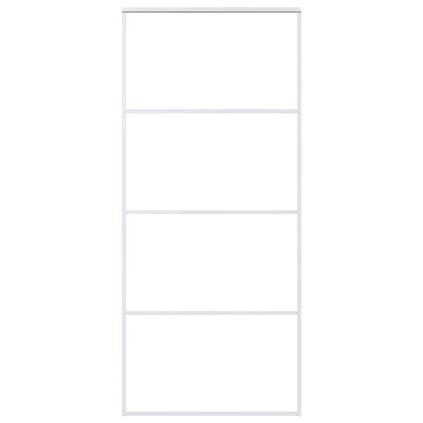 vidaXL Schiebetür ESG-Mattglas und Aluminium 90x205 cm Weiß 151661 günstig online kaufen