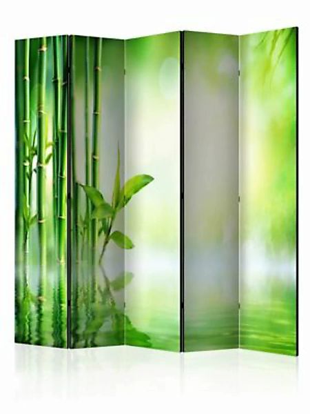 artgeist Paravent Green Bamboo II [Room Dividers] grün/gelb Gr. 225 x 172 günstig online kaufen