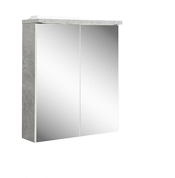 Spiegelschrank 60 inkl LED Beleuchtung POOL von Bega Beton / Weiss günstig online kaufen