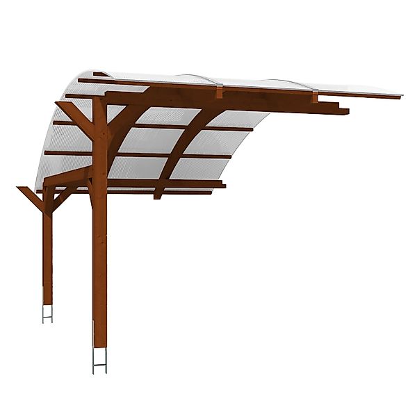 Skan Holz Erweiterung für Carport Schwaben 299 x 630 cm Nuss günstig online kaufen