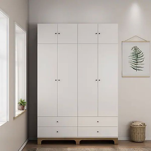 OTTO home Kleiderschrank »Oslo Schlafzimmerschrank Garderobe weiß Landhaus günstig online kaufen