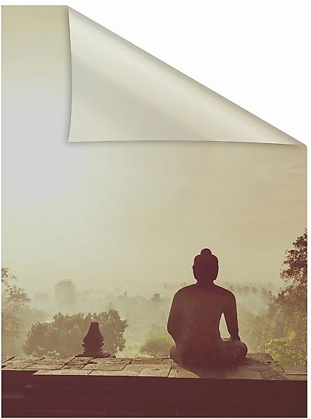 LICHTBLICK ORIGINAL Fensterfolie "Tempel Borobudur" 1 Stk. blickdicht struk günstig online kaufen