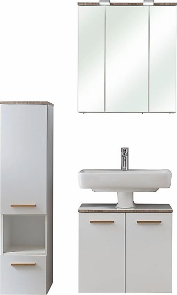 Saphir Badmöbel-Set "Quickset 931 3-teilig, Waschbeckenunterschrank mit LED günstig online kaufen