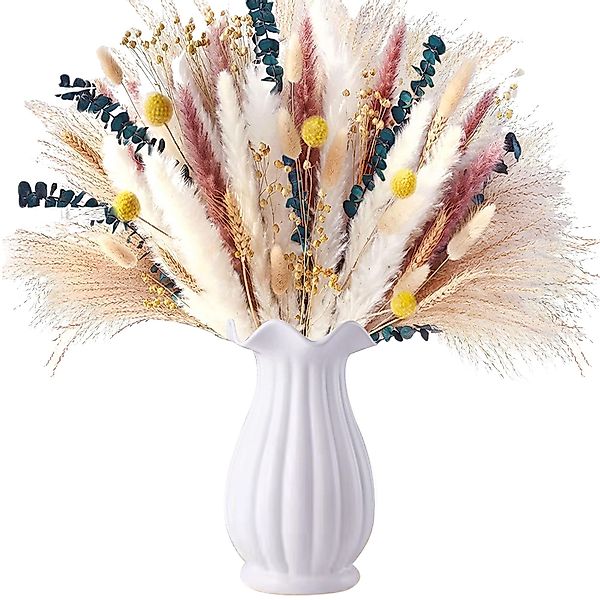 Trockenblume Trockenblume Pampasgras Getrocknet Deko,80 Stück günstig online kaufen