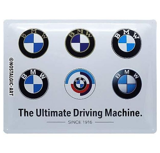 Nostalgic-Art Metallschild Blechschild 30 x 40 cm - BMW - BMW Logo Evolutio günstig online kaufen
