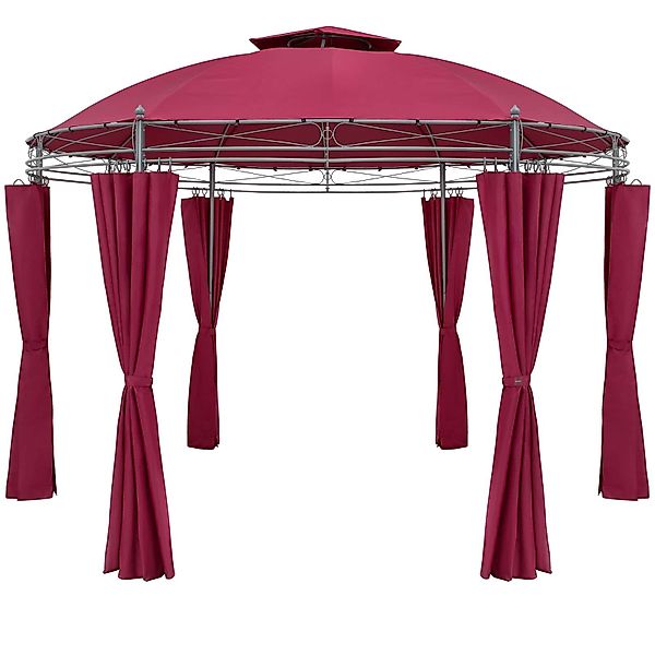 Pavillon Toscana Bordeauxviolett Ø3,5m UV-Schutz 50+ günstig online kaufen