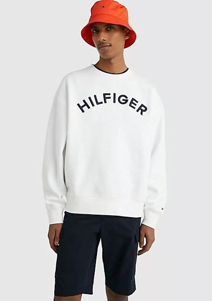 Tommy Hilfiger Sweatshirt HILFIGER ARCHED CREWNECK mit Rippbündchen günstig online kaufen