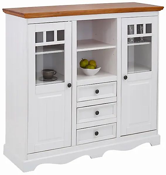 Home affaire Highboard »Melissa«, Vitrine, Breite 132 cm günstig online kaufen