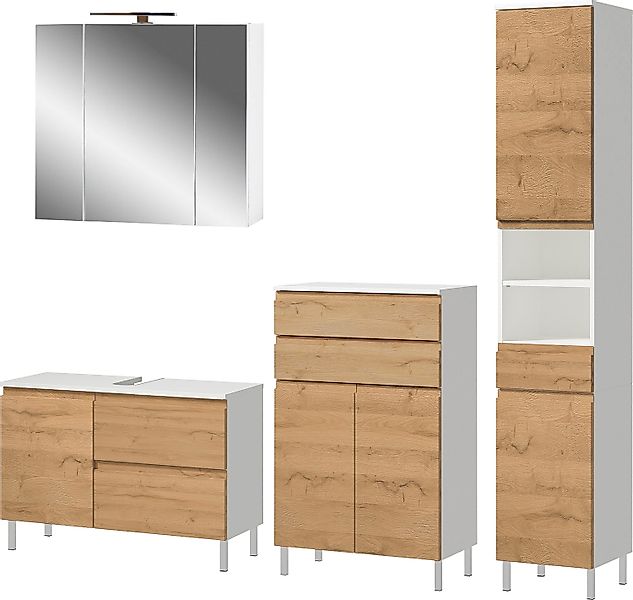 GERMANIA Badmöbel-Set "Torrance" 4 Stk. tlg. Unterschrank, Spiegelschrank m günstig online kaufen