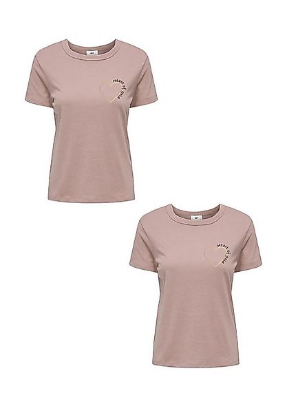 JACQUELINE de YONG T-Shirt 2er Set aus Baumwolle (2-tlg) JDYPARIS S/S PRINT günstig online kaufen