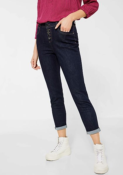 STREET ONE Slim-fit-Jeans "Style Mom", mit Kontrastnähten an den Gürtelschl günstig online kaufen