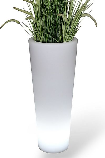 Arnusa Blumentopf Moderner LED Blumenkübel XL 90 cm rund beleuchtet PL404S, günstig online kaufen