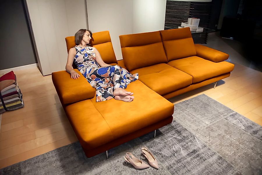CALIA ITALIA Ecksofa "Toby Wing, B/T: 288/153 cm, Designsofa mit hohem Sitz günstig online kaufen