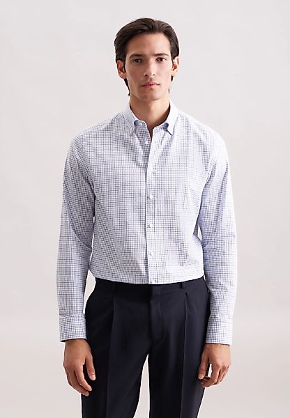 seidensticker Flanellhemd "Schwarze Rose" Shaped 1/1 Button-Down-Kragen Kar günstig online kaufen