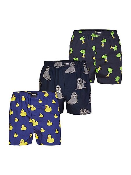 HAPPY SHORTS Boxer Print Sets (3-St) Unterhose Unterwäsche Loungewear günstig online kaufen
